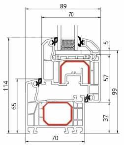 Okno PCV Drzwi Balkonowe Tarasowe PCV 2200 x 2150 mm TRANSPORT POLSKA