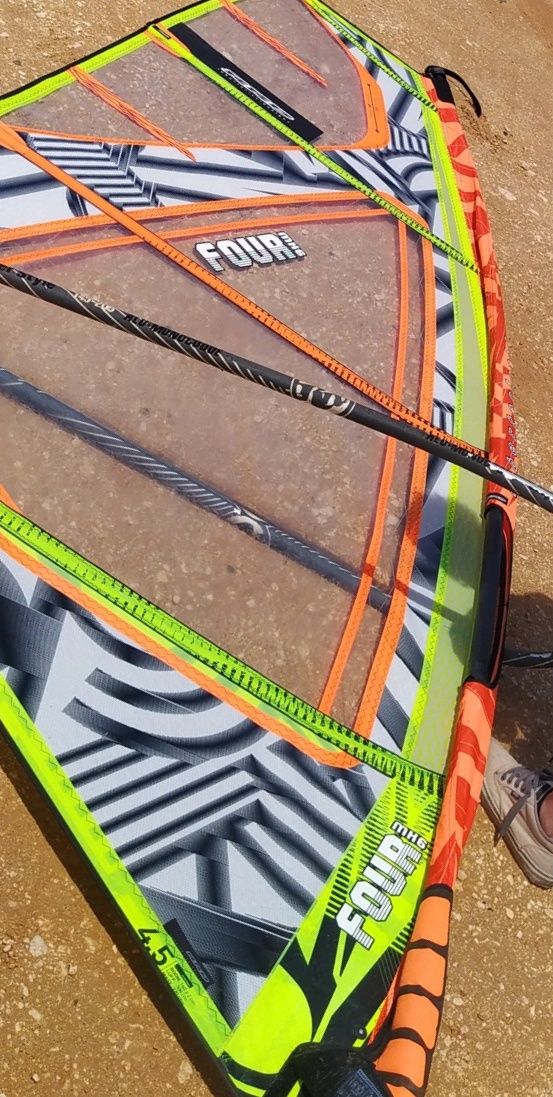 Vela RRD 4.5 Four mk6 - windsurf sail + mastro