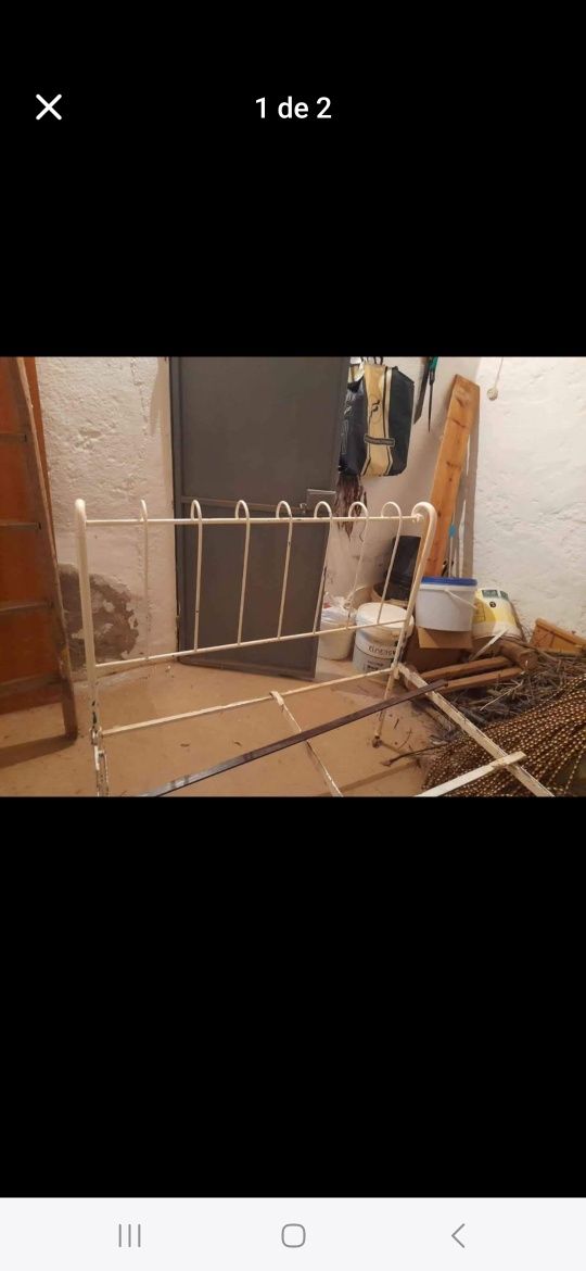Cama de ferro maciço