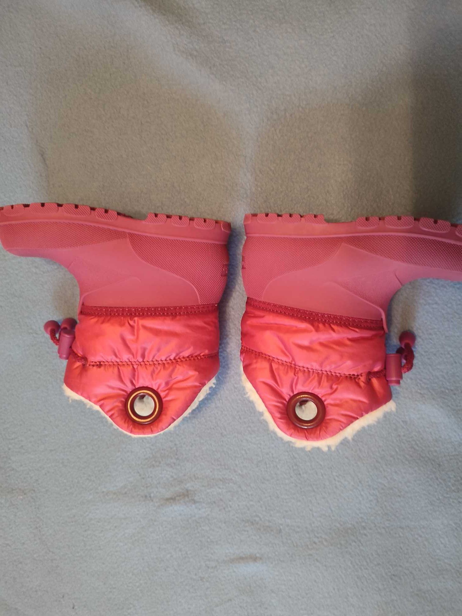 Зимние резиновые сапожки чобітки сапоги сноутбутсы Decathlon ст. 14 см