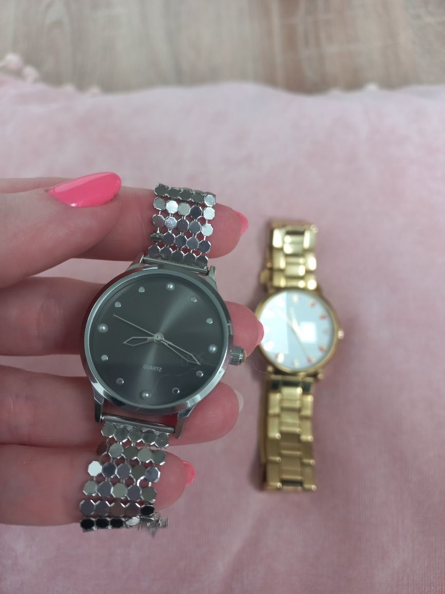 Zestaw zegarków Avon damski zegarek złoty srebrny elegancki