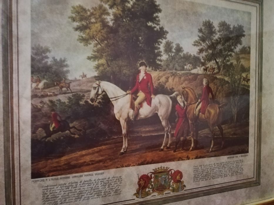 Quadro Antigo Caça