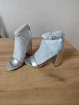 Nowe Sandały, na słupku, srebrne, Galaxy, Sam Edelman,