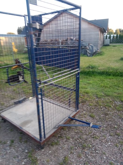 Wózek transportowy krata z zaczepem składanym