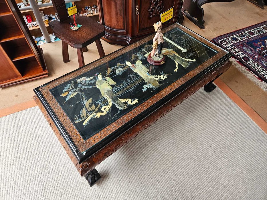 Mesa de centro antiga, Oriental - Bom estado geral