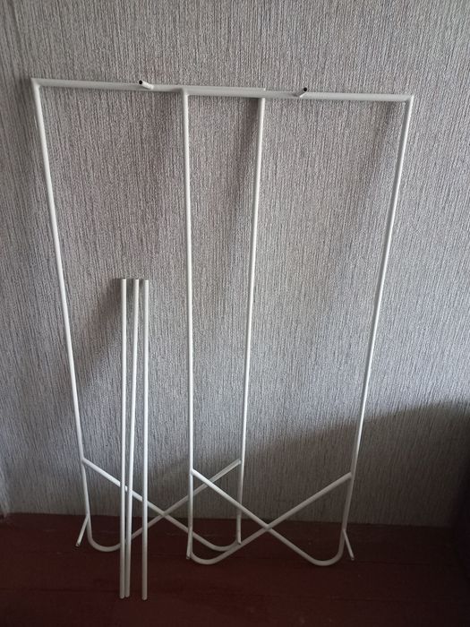 Стійка для одягу (біла), розкладна