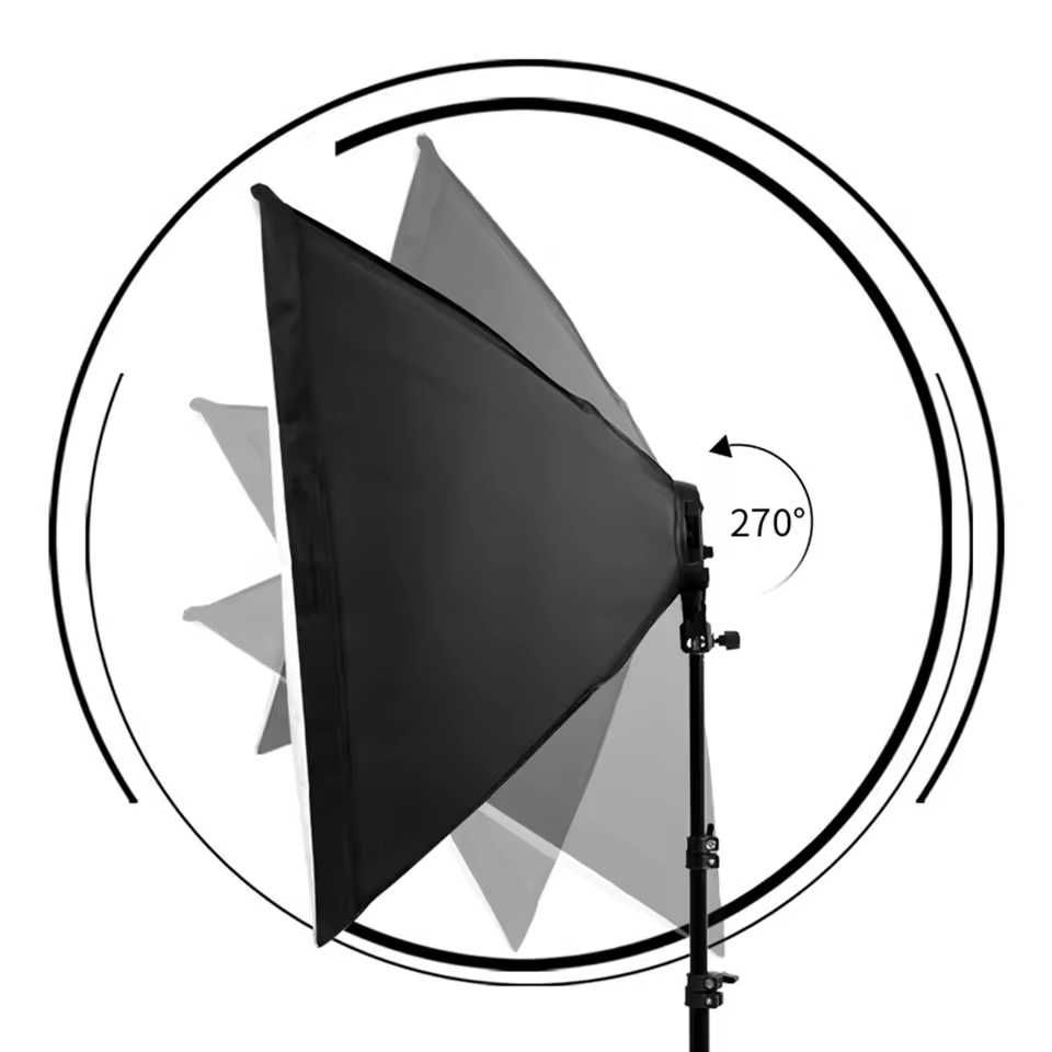 Softbox iluminação contínua 135w kit duplo estúdio fotográfico luz