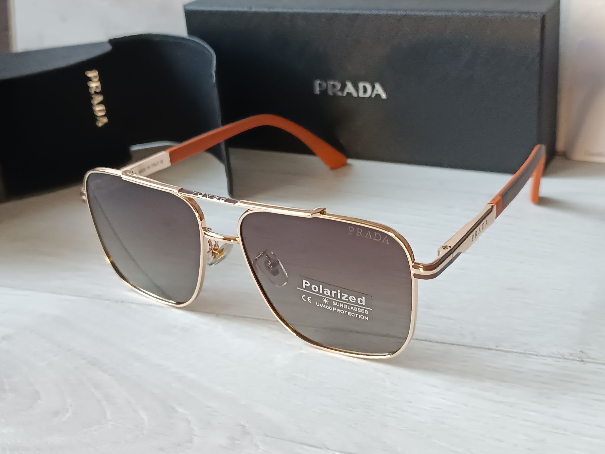 Брендові чоловічі окуляри Prada з поляризацією. Нові!