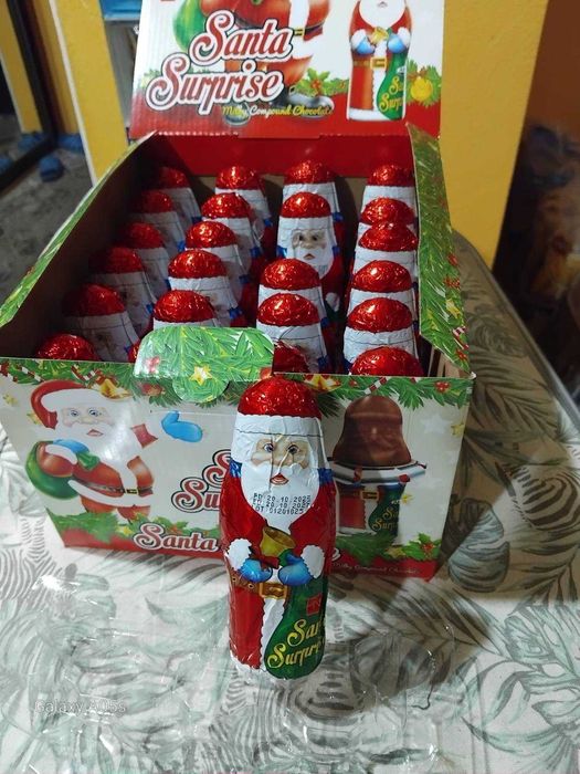 шоколадный санта клаус 38 грамм (пр-во турция) блочок 24 шт