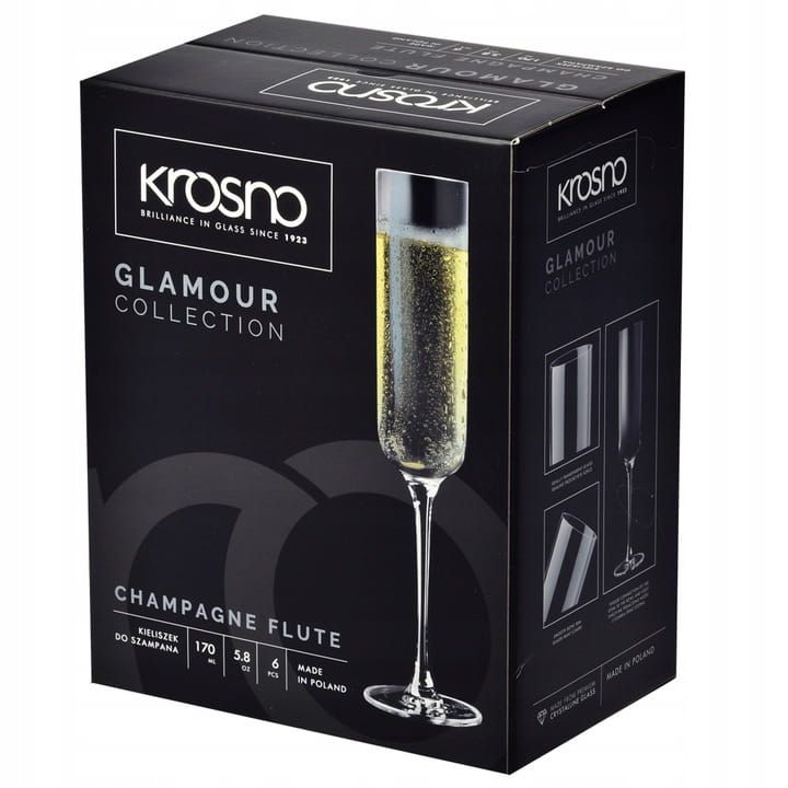 Kieliszki Do Szampana Glamour Krosno 6Szt 170Ml