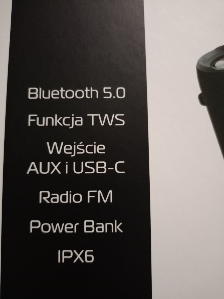 Głośnik mobilny XMUSIC BTS850K Radio FM Czarny