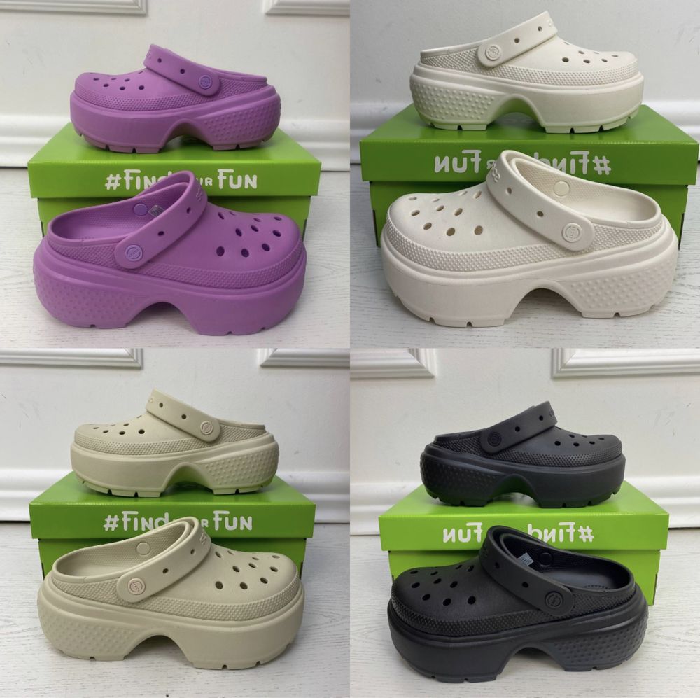 Crocs stomp clog крокси жіночі на платформі р. 36-40 кроксы женские