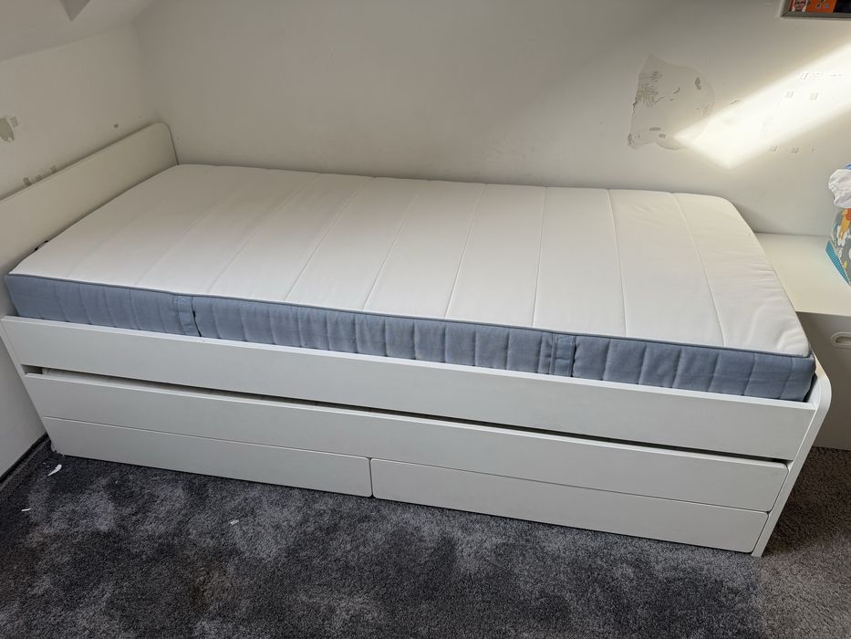 Łóżko ikea slakt nowy materac kieszeniowy 2w1slakt