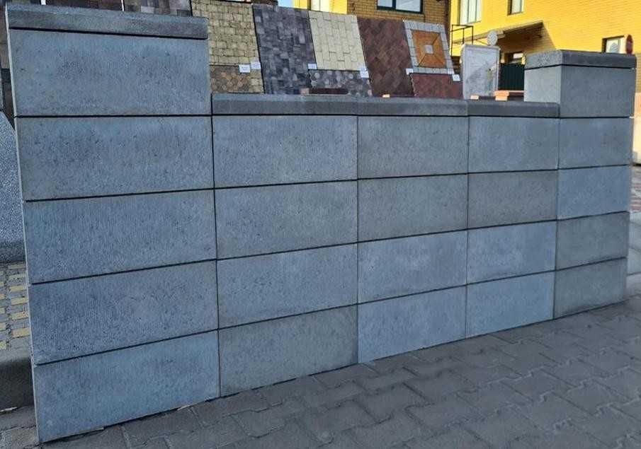 Блоки и крышки на забор, на паркан, на столбы 400х200х200, 500х200х200