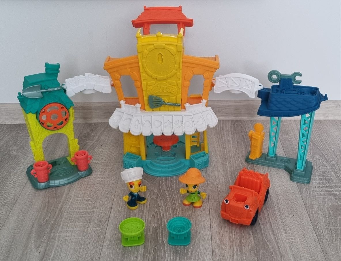 Duży zestaw Play - Doh Town 3 w 1