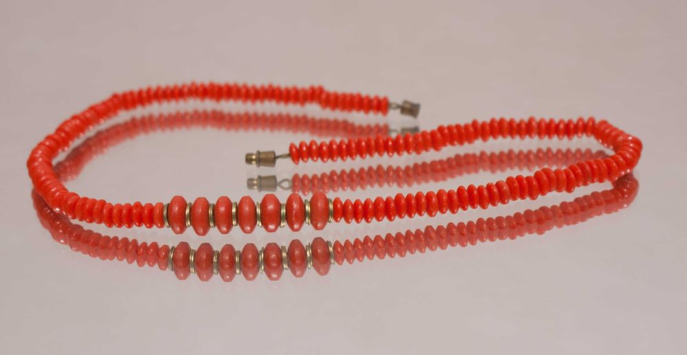 Czerwone korale góralskie z koralowca PRL
