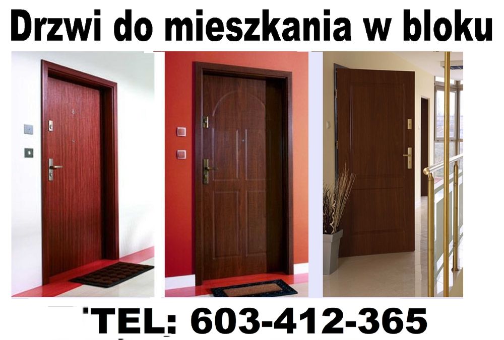 Drzwi WEJŚCIOWE do mieszkania, zewnętrzne, wewnątrzklatkowe z montażem