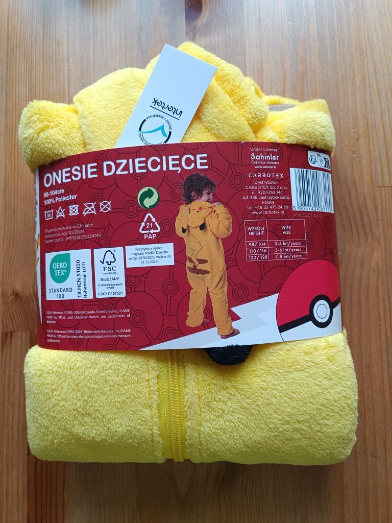 Kombinezon Pikachu Pokemon
