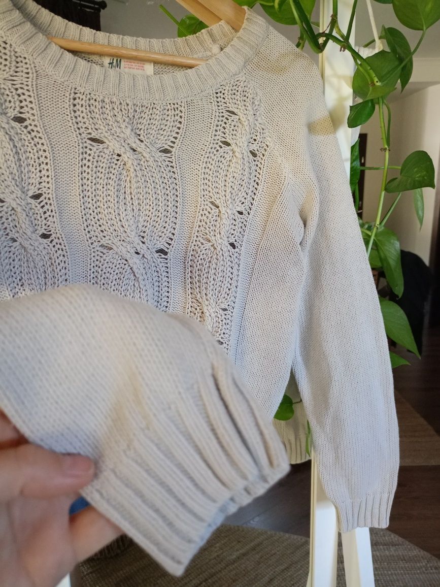 Beżowy sweter hm