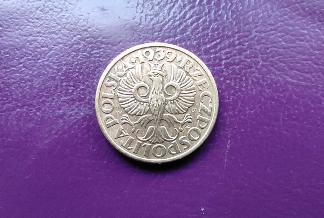 Moneta II RP - 1 grosz 1939 - Brąz- Rzadka/Piękna !