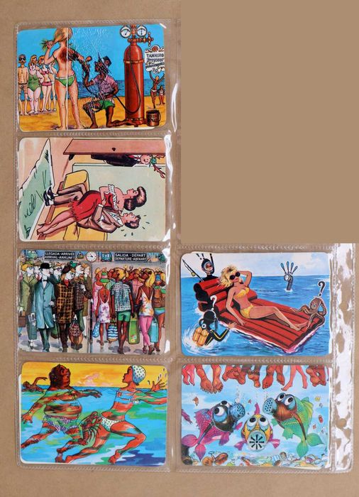 6 Calendários cartoon banda desenhada ano 1987