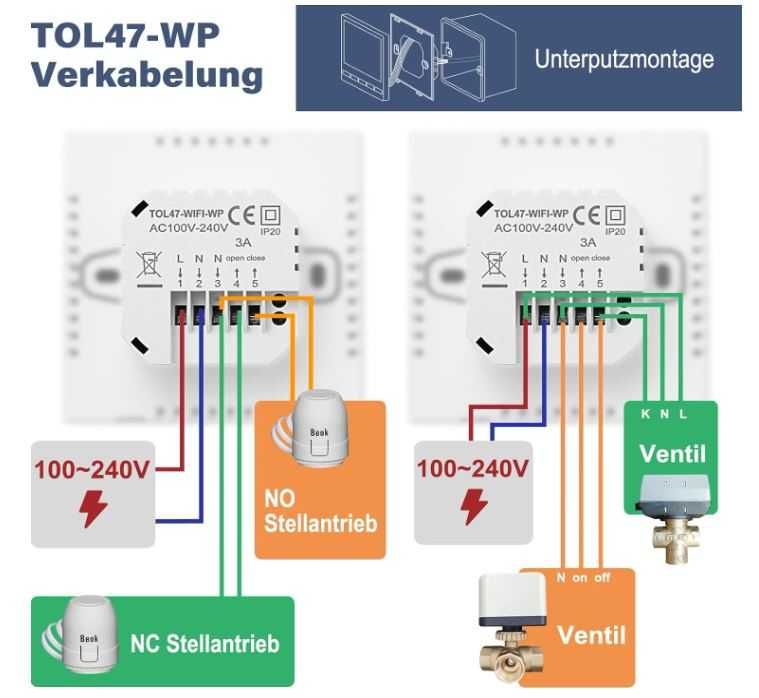 Termostat BEOK TOL47WIFI-WD do wodnego ogrzewania podłogowego