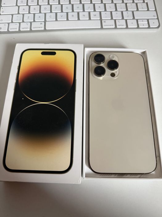 iPhone 14 Pro Max 128gb Gold Stan Idealny Bateria 100%