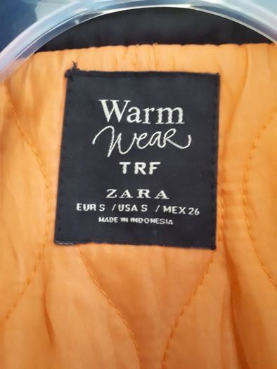 kurtka parka czarna wiosna zara 36 S