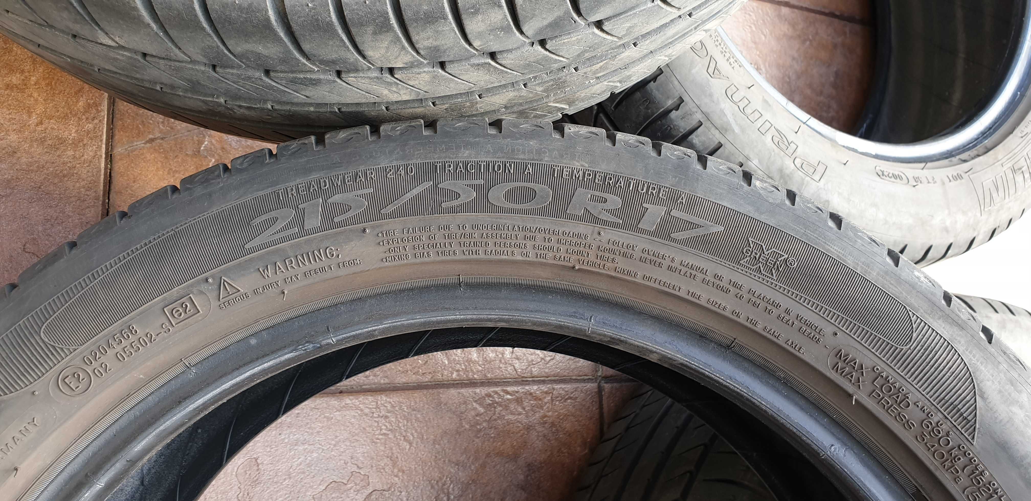 Opony letnie Michelin 215/50/R17