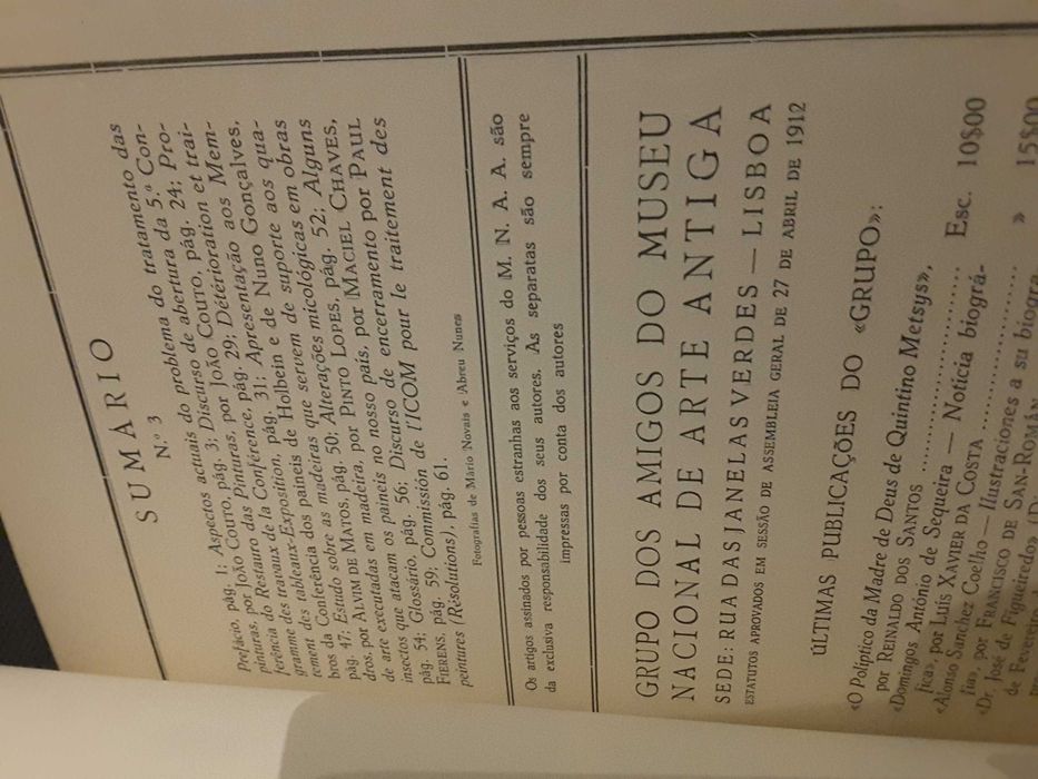Boletins do Museu Nacional de Arte Antiga