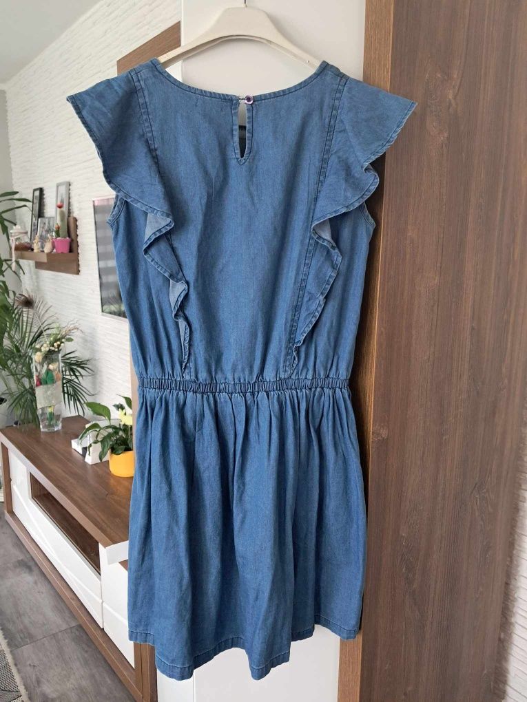 Sukienka z miękkiego jeansu , rozmiar 158