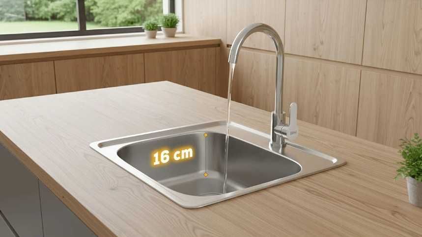 Zlew Zlewozmywak Bateria KSS M 3538 1B Satin + KWT 41 Chrome