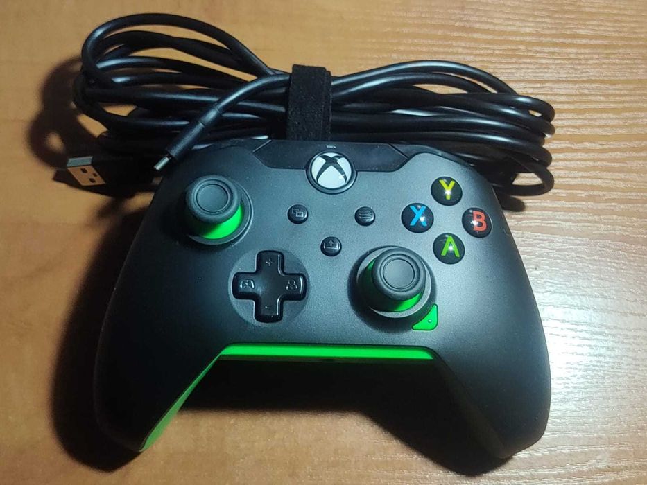 Kontroler PDP Xbox i komputer Pad przewodowy CZARNY Neon zielony