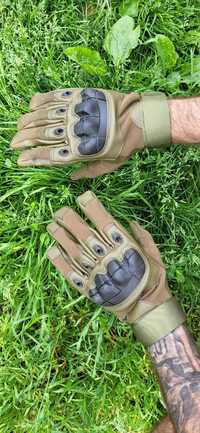 Тактические перчатки олива Кайот анатомические карбоновые