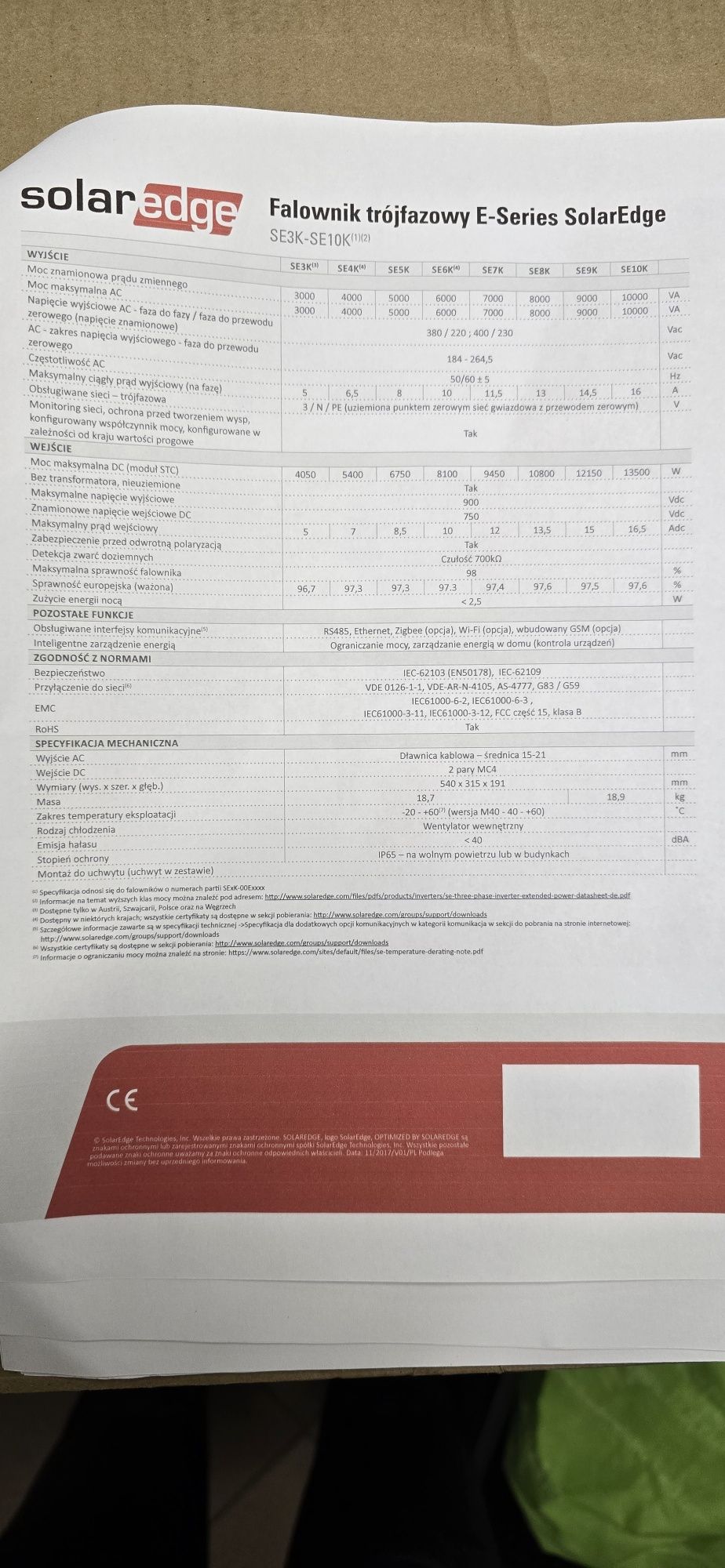 Falownik Solaredge SE6K