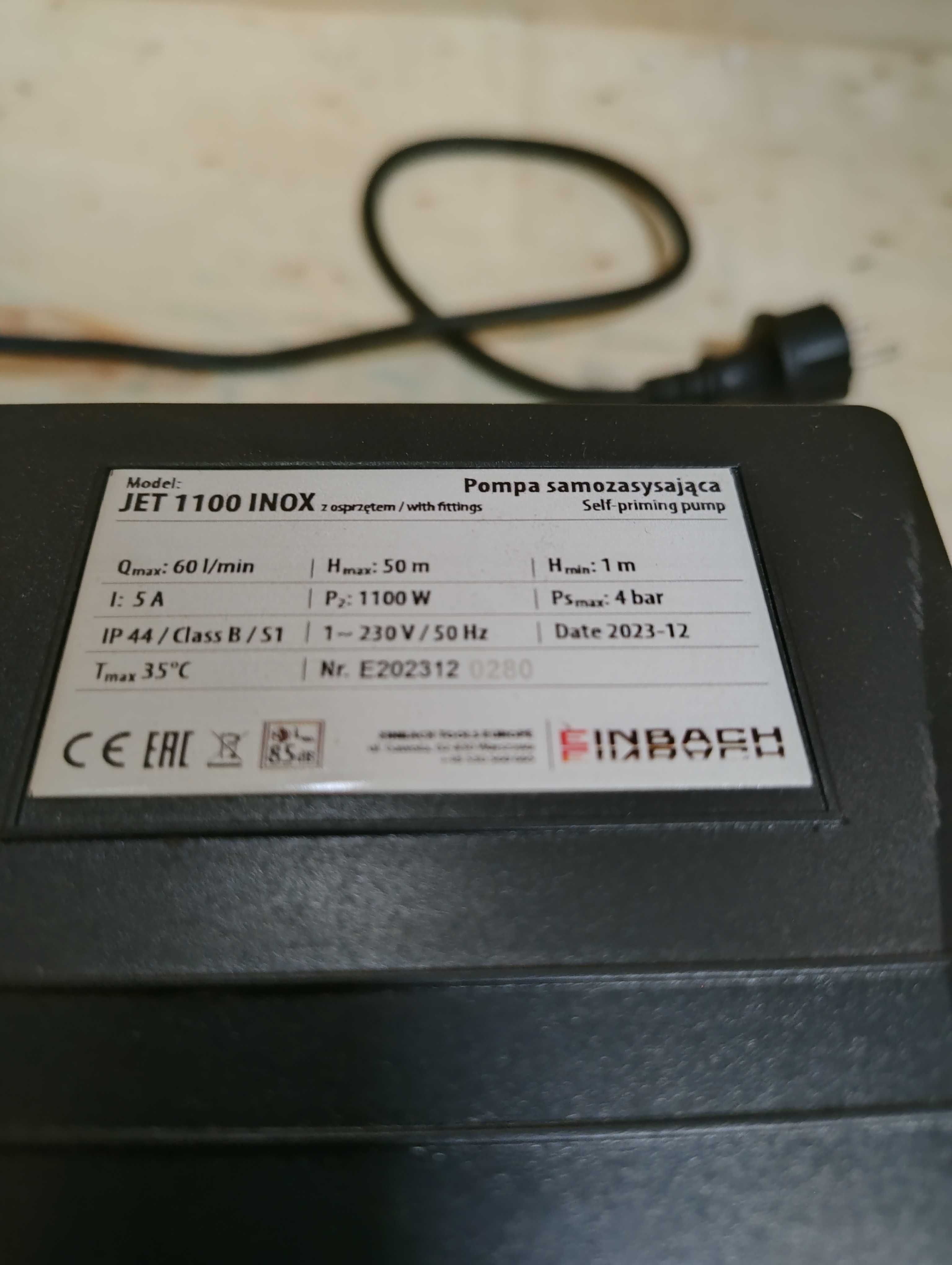 Pompa powierzchniowa Jet 1100 INOX z osprzętem - OUTLET