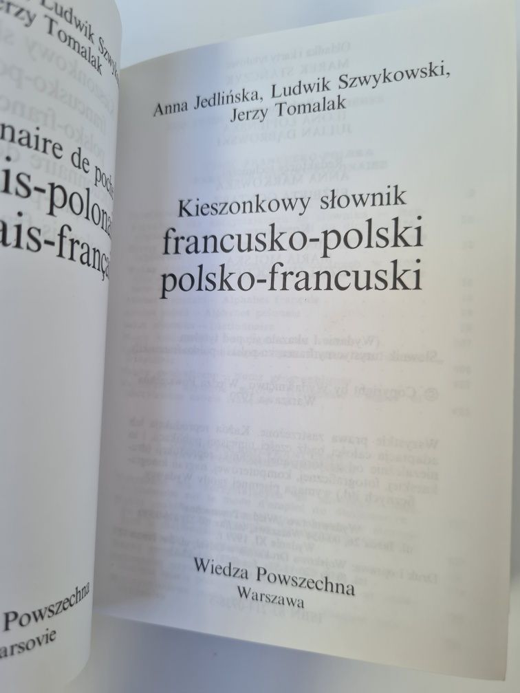 Kieszonkowy słownik francusko-polski, polsko-francuski