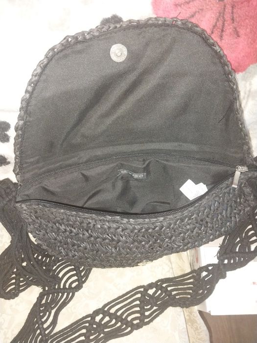 Плетенна сумочка на плетенному ремінці