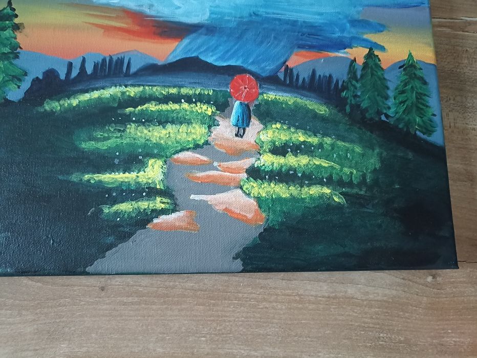 Obraz ręcznie malowany bez ramy 30x40 cm