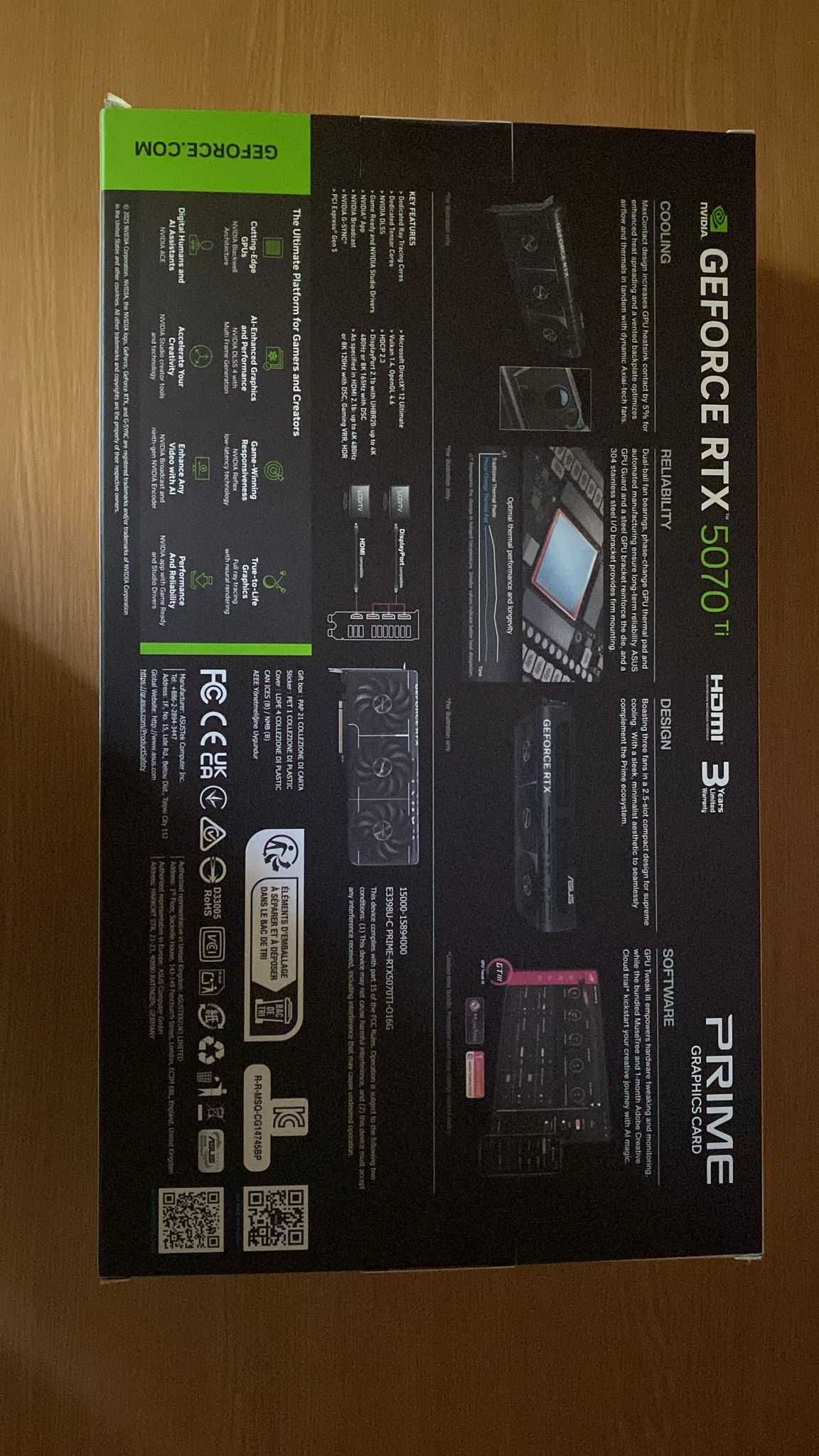 Karta graficzna ASUS GeForce RTX 5070 Ti PRIME OC 16 GB GDDR7 256-bit