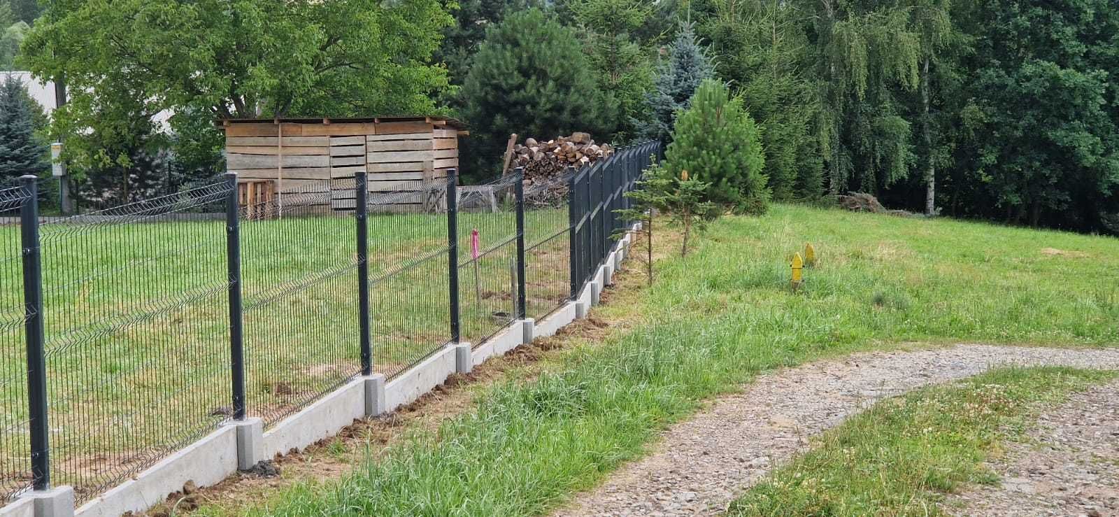 Ogrodzenie Panelowe Sprzedaż Montaż 123 cm Grafit