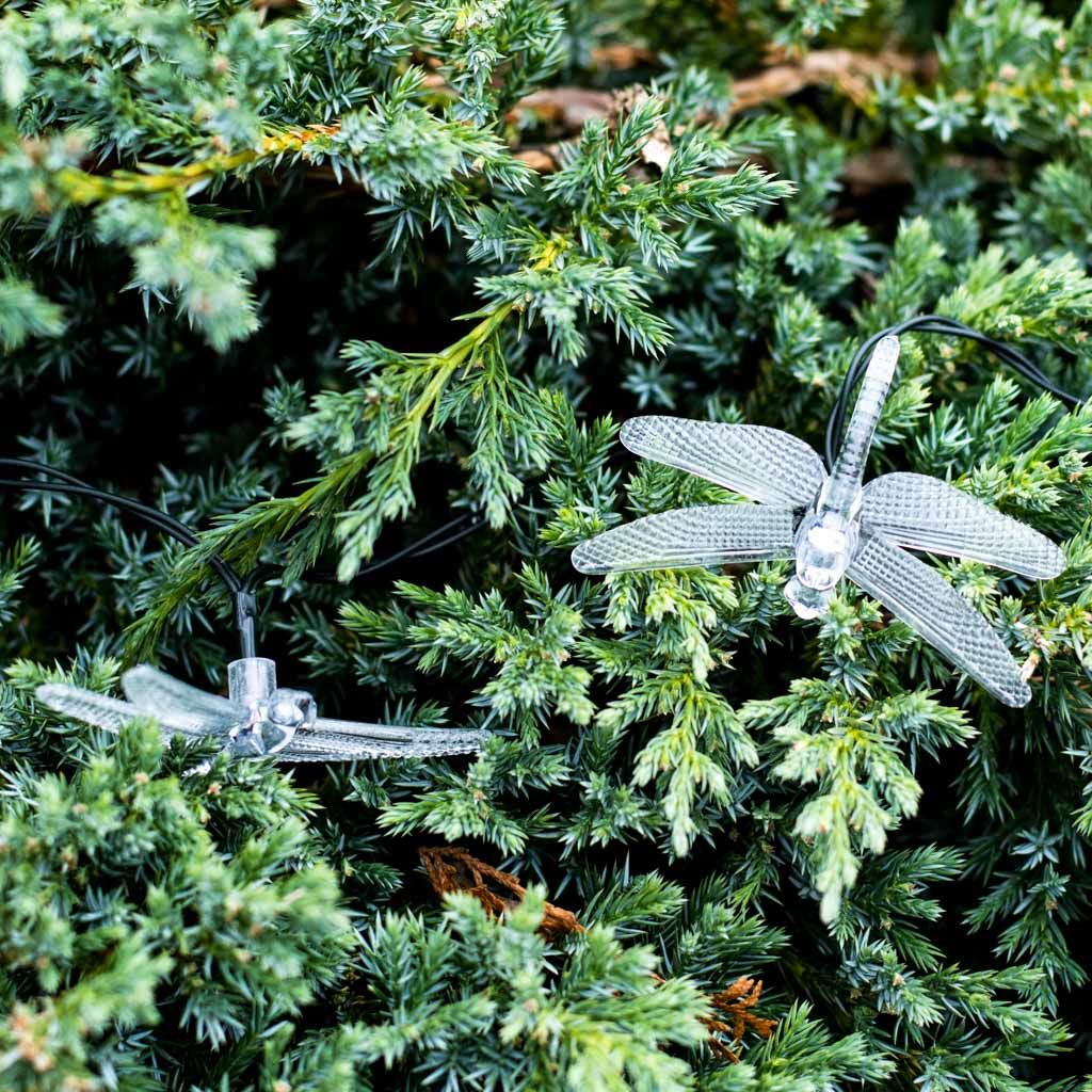 Lampki Solarne Ogrodowe Ważki Girlanda Zewnętrzna do Ogrodu 6,5m 30LED