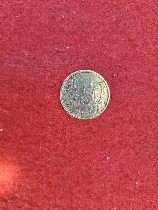Moeda de 50 cêntimos, Euro Alemanha, erros de cunhagem, 2002