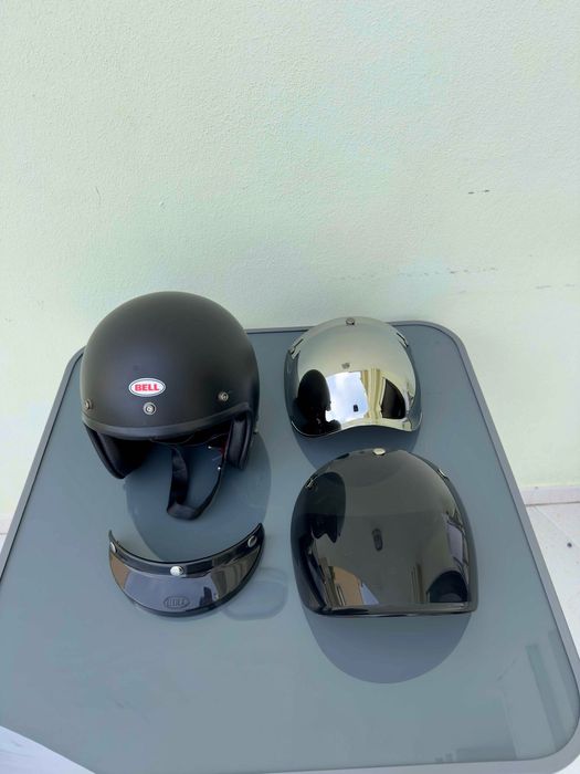 Capacete aberto open face Bell Custom 500 preto matte