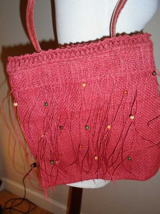 Mala/saco ráfia vintage