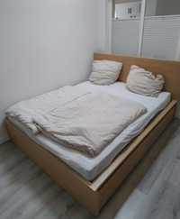 Łóżko drewniane Ikea Malm 160x200 stelaż, materac