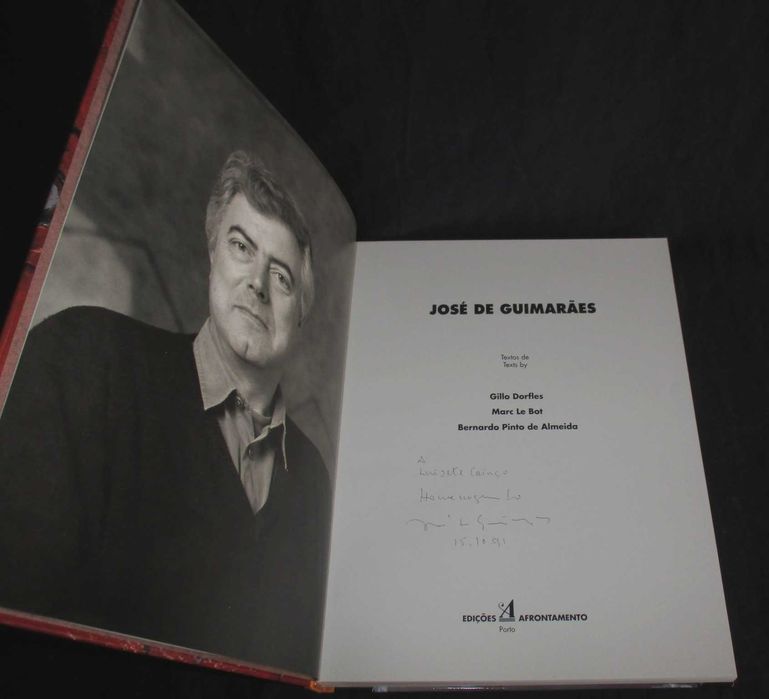 Livro José de Guimarães Edições Afrontamento Autografado