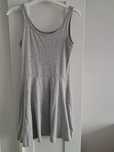 Sukienka bawełniana basic H&M rozmiar 134/140 szara na ramiączkach