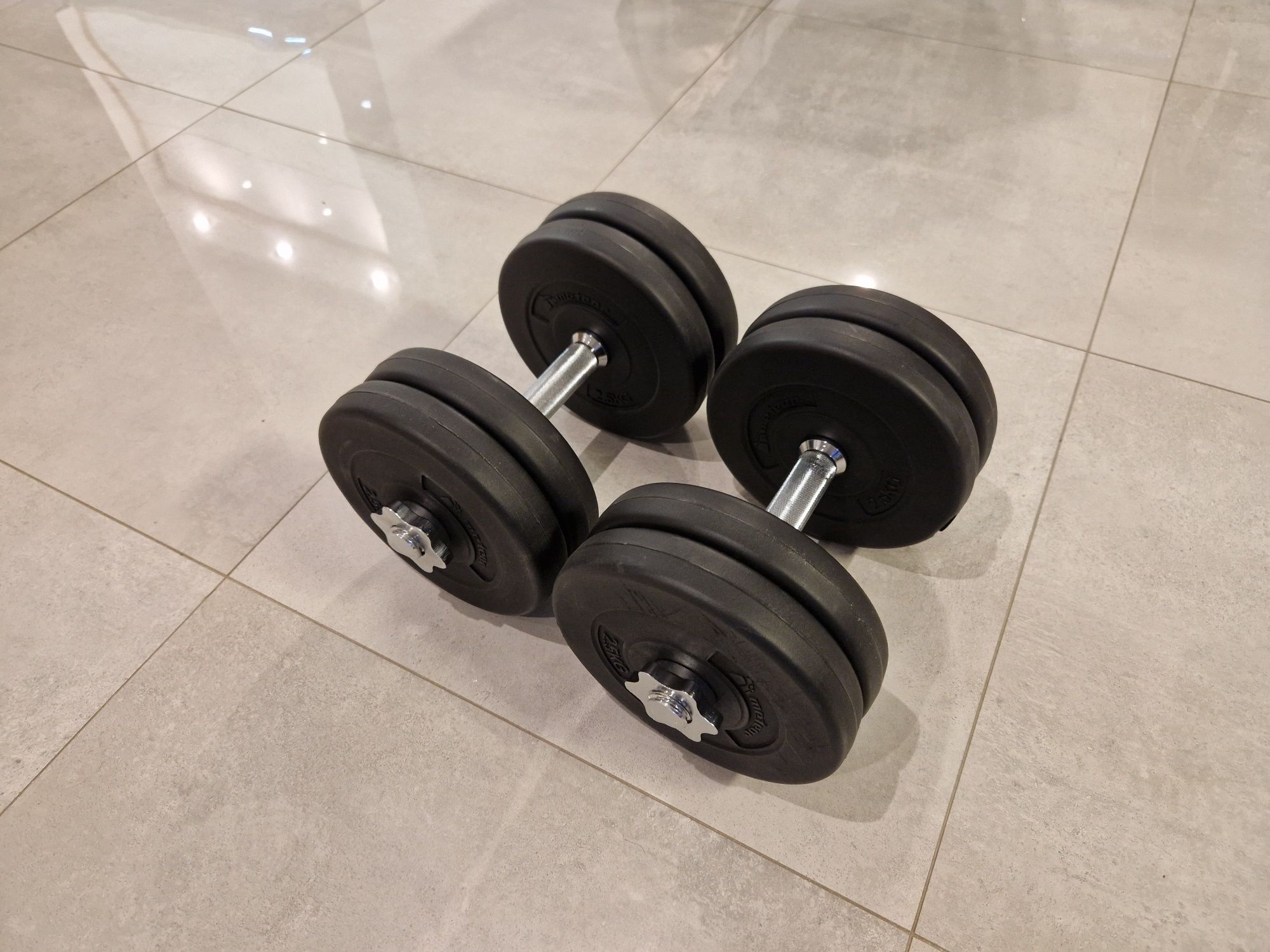 Zestaw hantli Meteor 25kg regulowane 2x12,5 bitumiczne