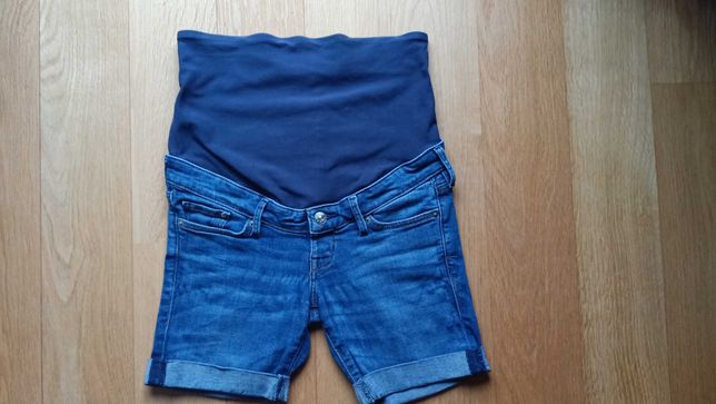 Spodenki szorty ciążowe jeans denim H&M XS
